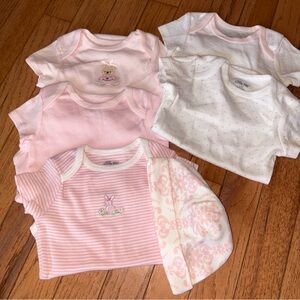 Pink and White Baby Onesies Set